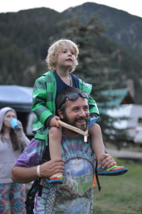A diverse fan base gathered at this year’s Groovin’ Festival, including Big Sky and Bozeman locals, as well as visitors from around the region. Here, a man and child relish in the good vibes. PHOTO BY DAVID KERN