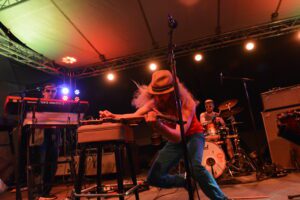 Friday night headliner Scott Pemberton Trio plays what Meyers called the show of the weekend. Pemberton and his band rocked the Cinnamon Lodge grounds until 3:30 a.m. during a mind-blowing performance. PHOTO BY DAVID KERN