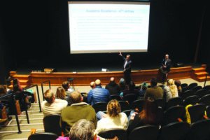 Forty-plus community members considered changes to BSSD’s academic program on Nov. 17, at one of several focus groups BSSD administrators held as they re-imagined the district’s future. PHOTO BY AMANDA EGGERT