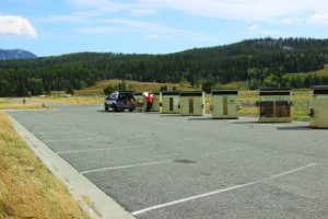 Big Sky’s only recycling center, formerly located in a road right-of-way on Aspen Leaf Drive in Big Sky Town Center, was removed this fall. Until another option is in place, Big Sky residents must either haul their recyclables to Bozeman, or throw them away. PHOTO BY MARIA WYLLIE 