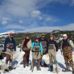 Six Montana Fish, Wildlife and Parks employees were joined on March 10 by two Gallatin River Task Force employees and a project manager from Confluence Consulting for a day of electrofishing to take stock of trout health on the South Fork of the West Fork of the Gallatin. PHOTO COURTESY GALLATIN RIVER TASK FORCE