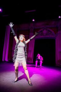 Kitty, played by Carter Johnsen, looks towards stardom as the new face of the Broadway in “The Drowsy Chaperone” at Warren Miller Performing Arts Center.