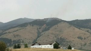 The Limestone Fire north of Bozeman is burning in the Bridger Mountains. PHOTO COURTESY OF GALLATIN COUNTY SHERIFF'S OFFICE