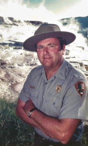 Superintendent Bob Barbee at Mammoth Hot Springs in October of 1987. NPS PHOTO 