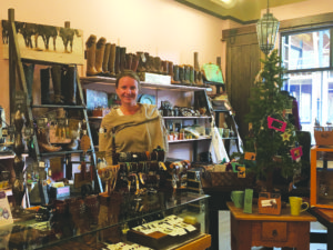 Amy Langmaid, owner of Rhinestone Cowgirl boutique has been participating in “Small Business Saturday” since she opened her business three years ago. PHOTO BY SARAH GIANELLI 