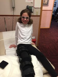 This patient came to the Big Sky Medical Clinic with a knee injury this winter. When kids injure their knees, they rarely tear the anterior cruciate ligament because they don't often generate enough force to separate the ligament. PHOTO BY DR. JEFF DANIELS
