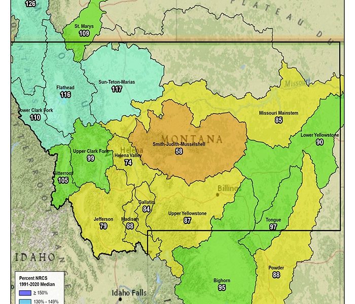 Montana streamflow forecasts increase after April precipitation