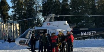 Snowmobiler transported by helicopter after crash near West Yellowstone 