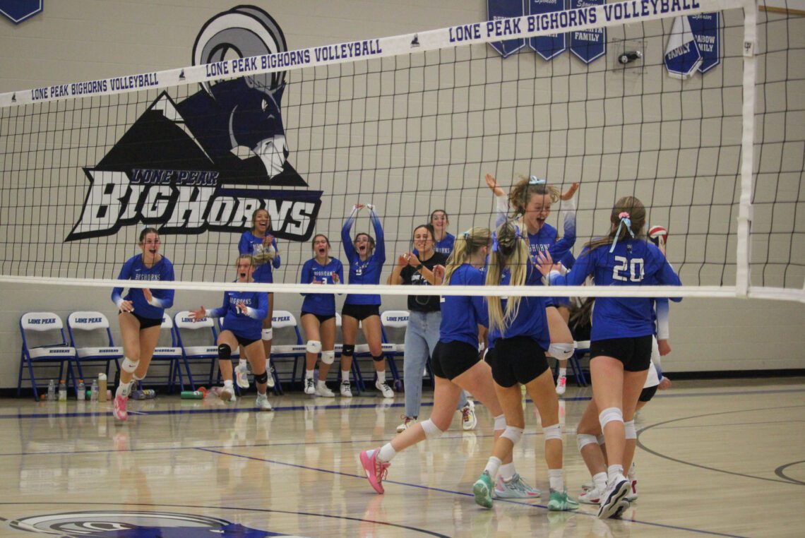 Lone Peak volleyball takes victory in last home game, senior night 