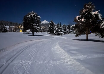 Nordic skiers prepare to ski under Monday’s full moon  