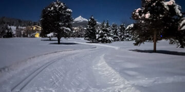 Nordic skiers prepare to ski under Monday’s full moon  