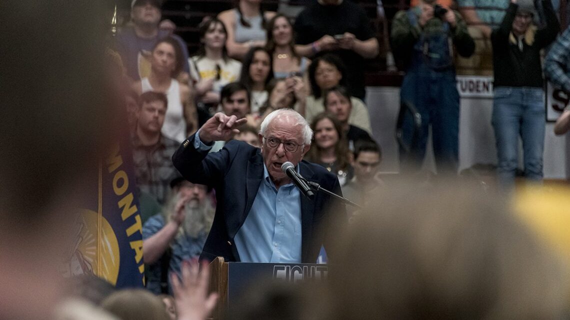 Thousands rally in Missoula for Bernie Sanders, AOC