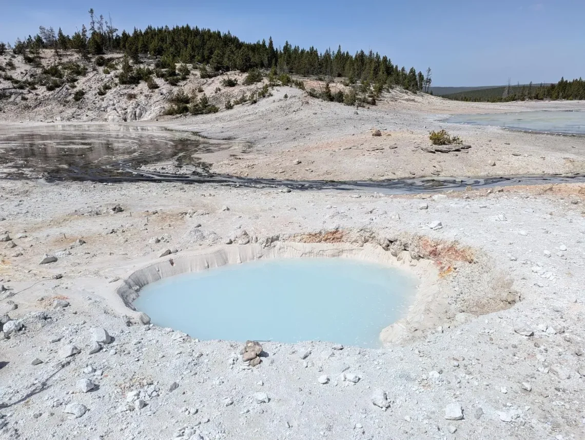 Yellowstone’s newest known thermal pool is small, ice blue and not yet named