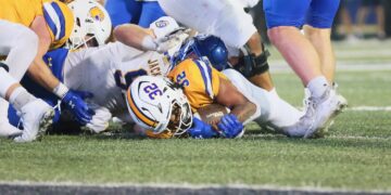 Jackrabbits outlast Bobcats in epic double OT thriller in front of record-setting Bobcat Stadium crowd  