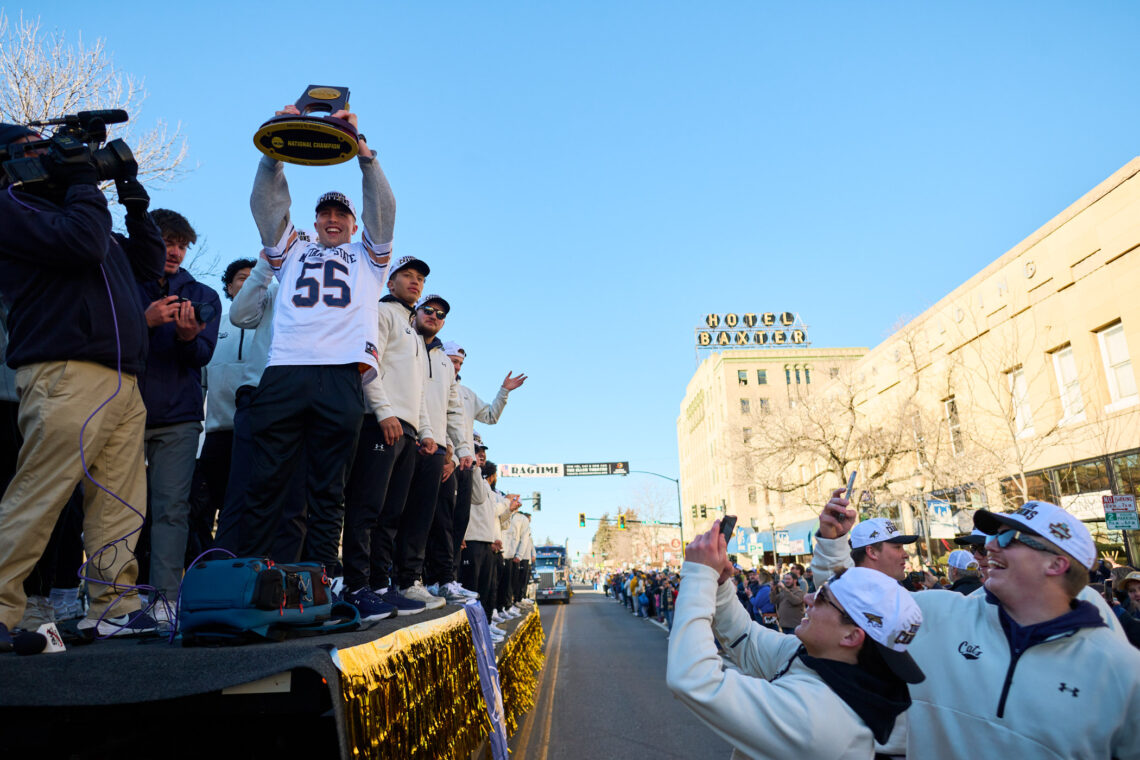 ‘Lifetime memory maker:’ Montana State’s national championship-winning football team honored with parade, celebration