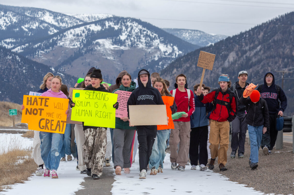 Big Sky students organize peaceful, ‘empowering’ walkout to protest ICE