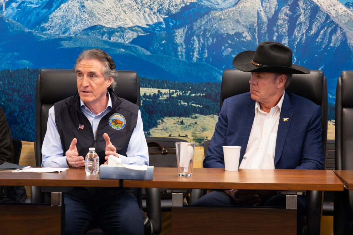 Secretary of the Interior Doug Burgum, Rep. Ryan Zinke meet with conservation leaders in Bozeman