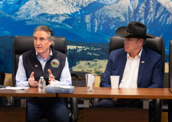 Secretary of the Interior Doug Burgum, Rep. Ryan Zinke meet with conservation leaders in Bozeman