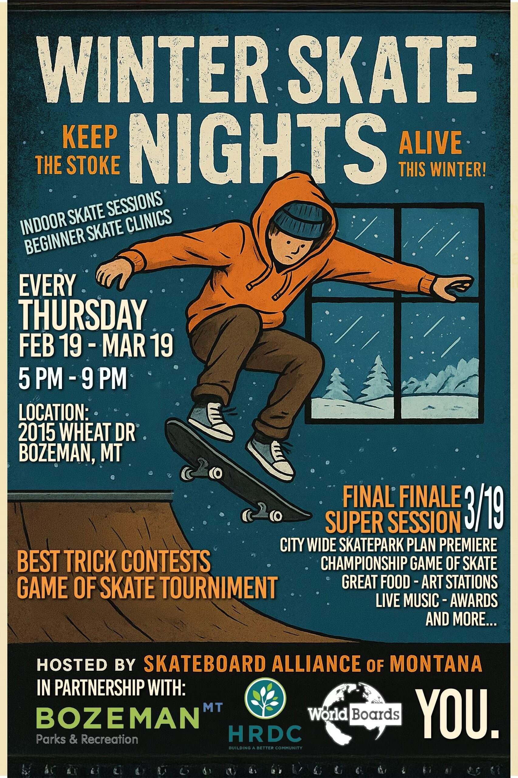 Skateboarding Alliance of Montana announces Winter Skate Nights series in Bozeman