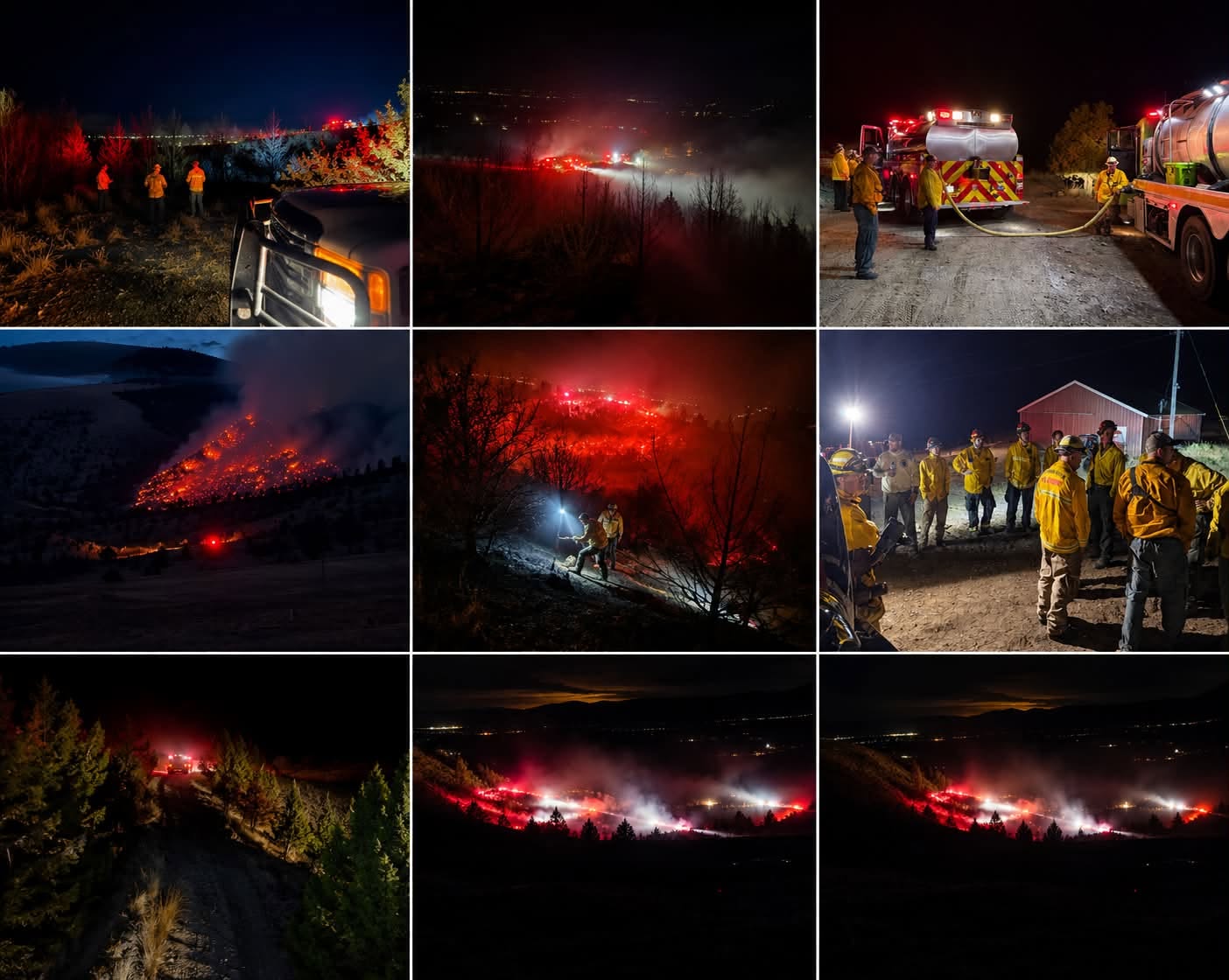 Fire departments contains fire that resulted in evacuation warnings near Ennis