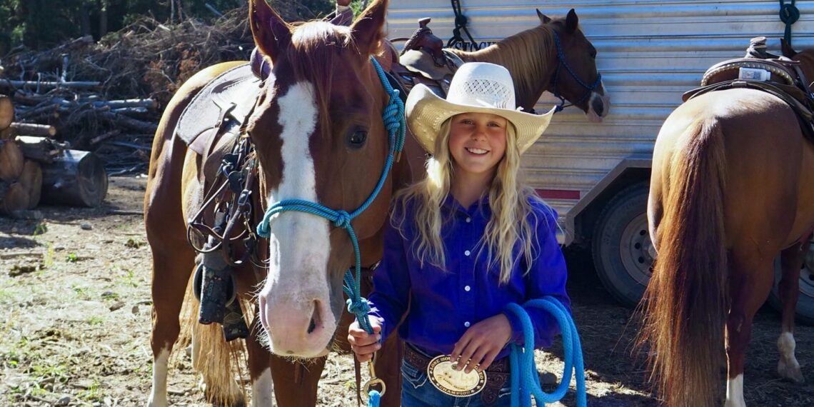 Rodeo queen in the making: The 10-year-old breaking barrel racing records 