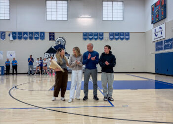 Girls volleyball: Lone Peak celebrates two managers on senior night